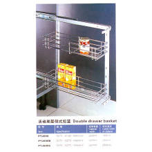 Ptj009 Kitchen Hardware Double Drawer Basket